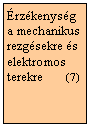 Szövegdoboz: Érzékenység a mechanikus rezgésekre és elektromos terekre (7)