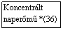 Szvegdoboz: Koncentrlt  naperm *(36)